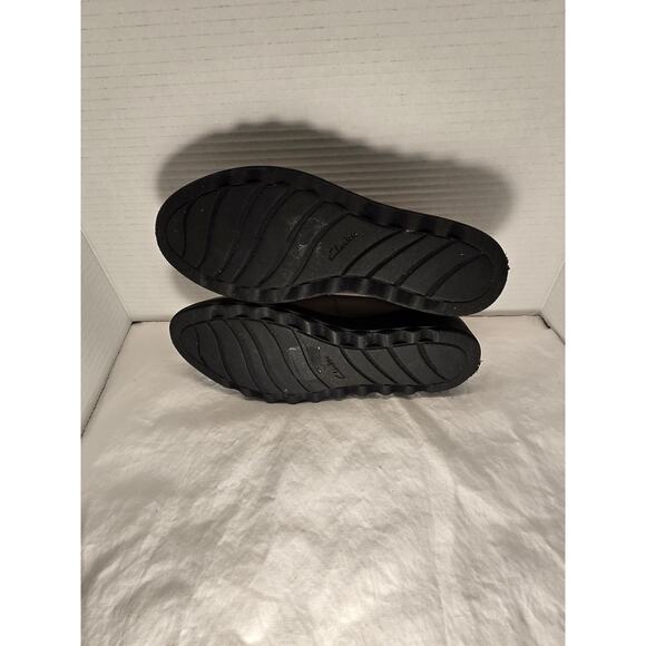 Clarks Sharon Gracie Pewter Metallic Slip-On Wedge Loafers Womens 7.5 M - Picture 7 of 7